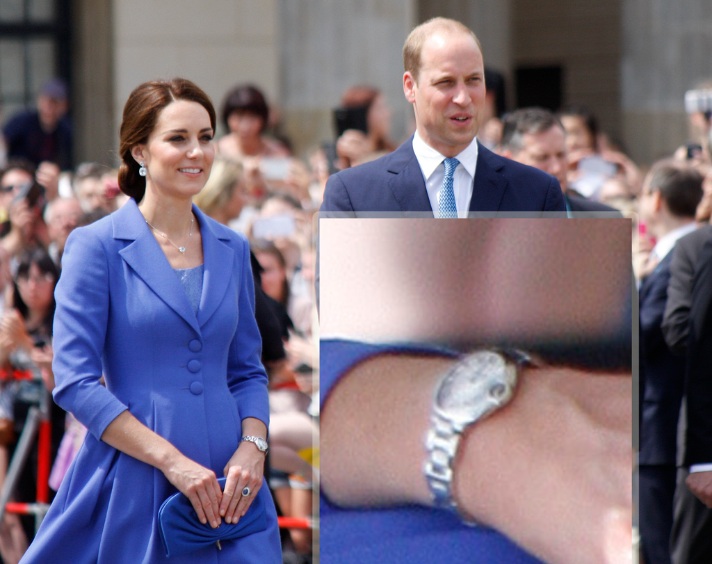 Kate Middleton rocking her stainless steel 33mm watch