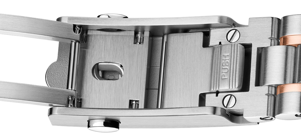 Omega's two-position comfort adjustment system offers 2.30 mm of extension