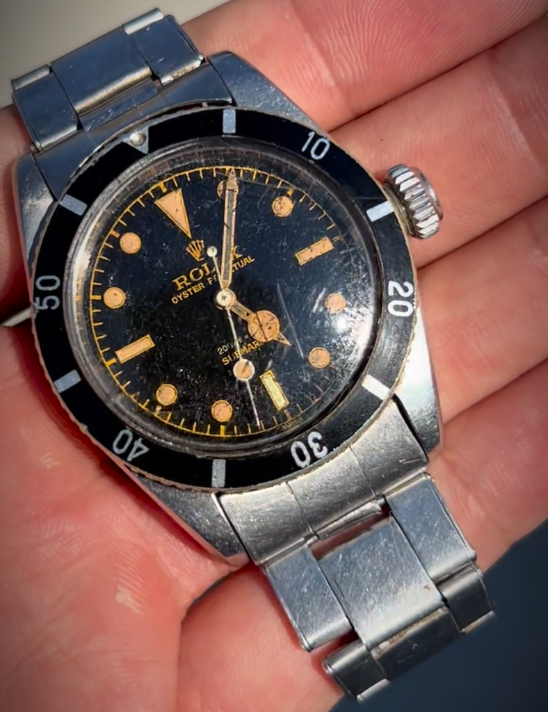 Rolex Submariner "Big Crown" ref. 6538. Photo by reddit user ghadley29650