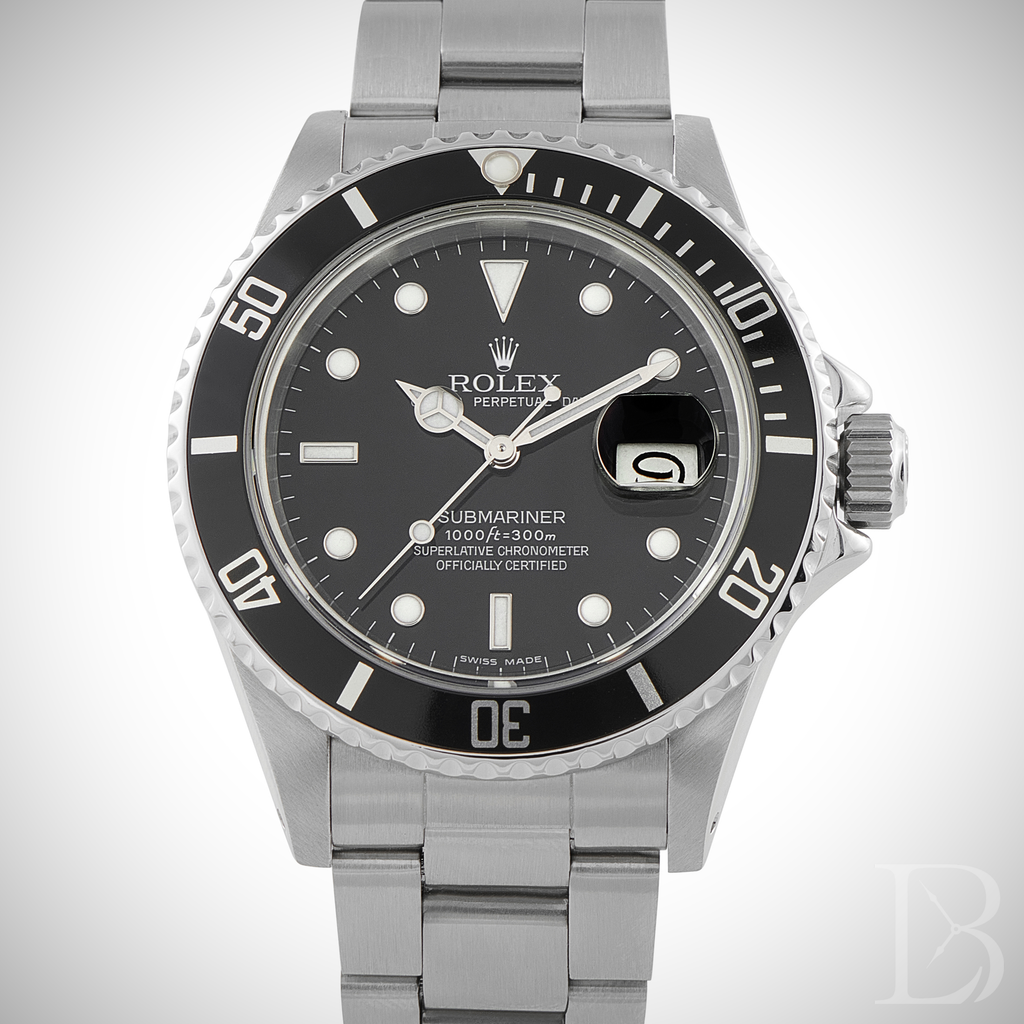 Ref. 16800 Rolex Submariner Date circa 1986, with Super-LumiNova service replacement dial from 1998 or later