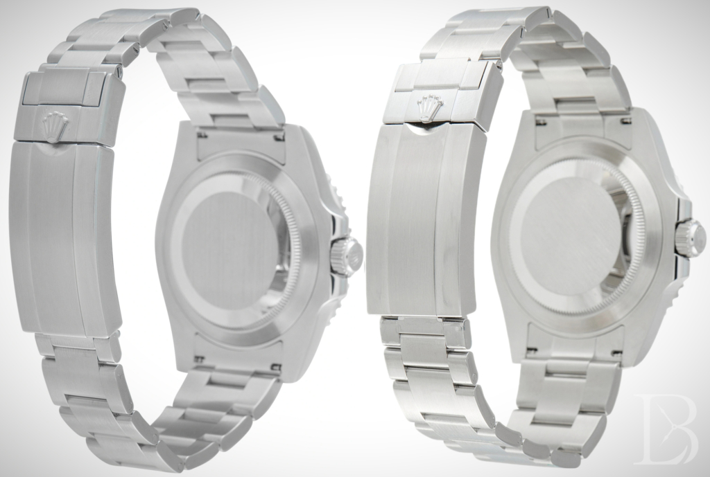 Rolex 116610 bracelet (left) vs. Rolex 126610 bracelet (right)